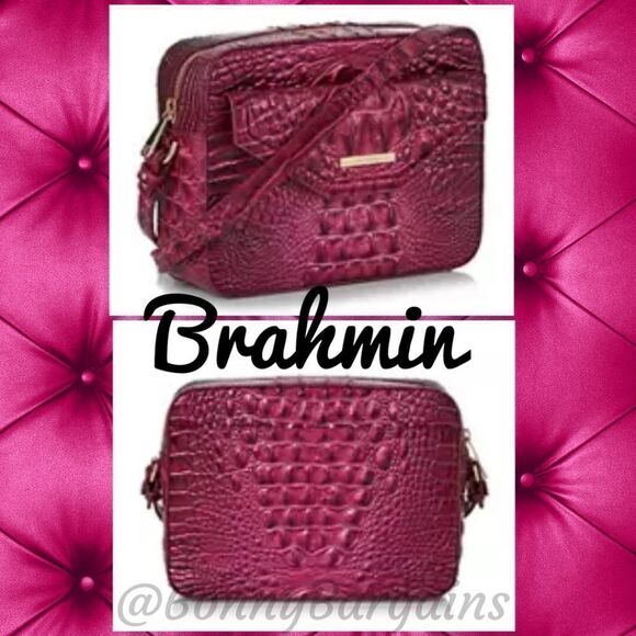 NWT Brahmin Shea Melbourne Crossbody Bag in Pomegranate - Picture 1 of 17